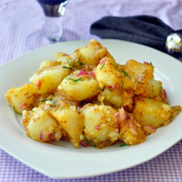 Warm Honey Mustard Potato Salad